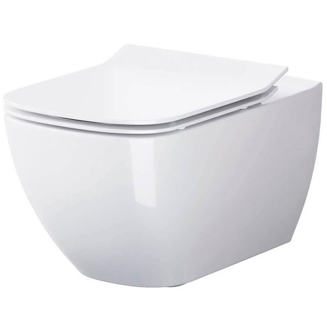 CERSANIT Miska WC podwieszana VIRGO UM CLEAN ON z deską duroplastową