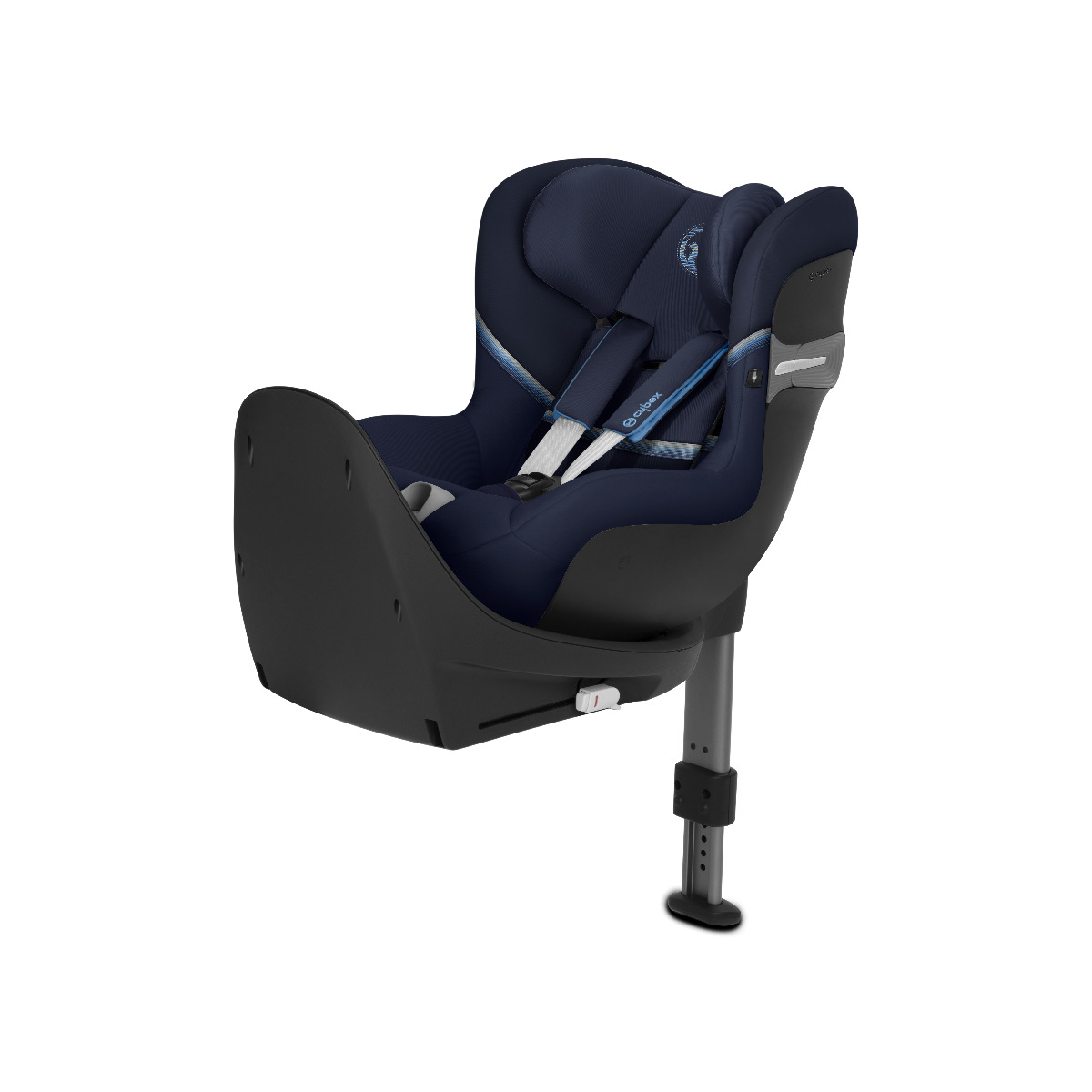 Cybex, Sirona S I-size z bazą - obrotowy fotelik samochodowy od urodzenia do 105 cm wzrostu (ok. 4 lat)-Navy Blue