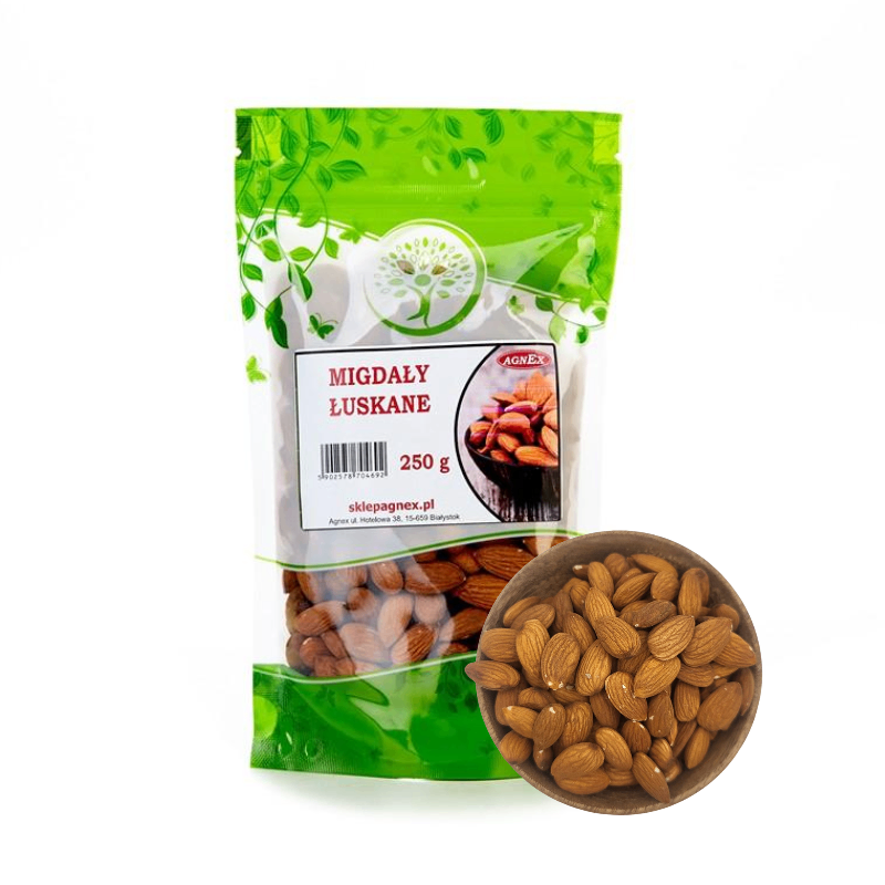 Migdały kalifornijskie łuskane 250g