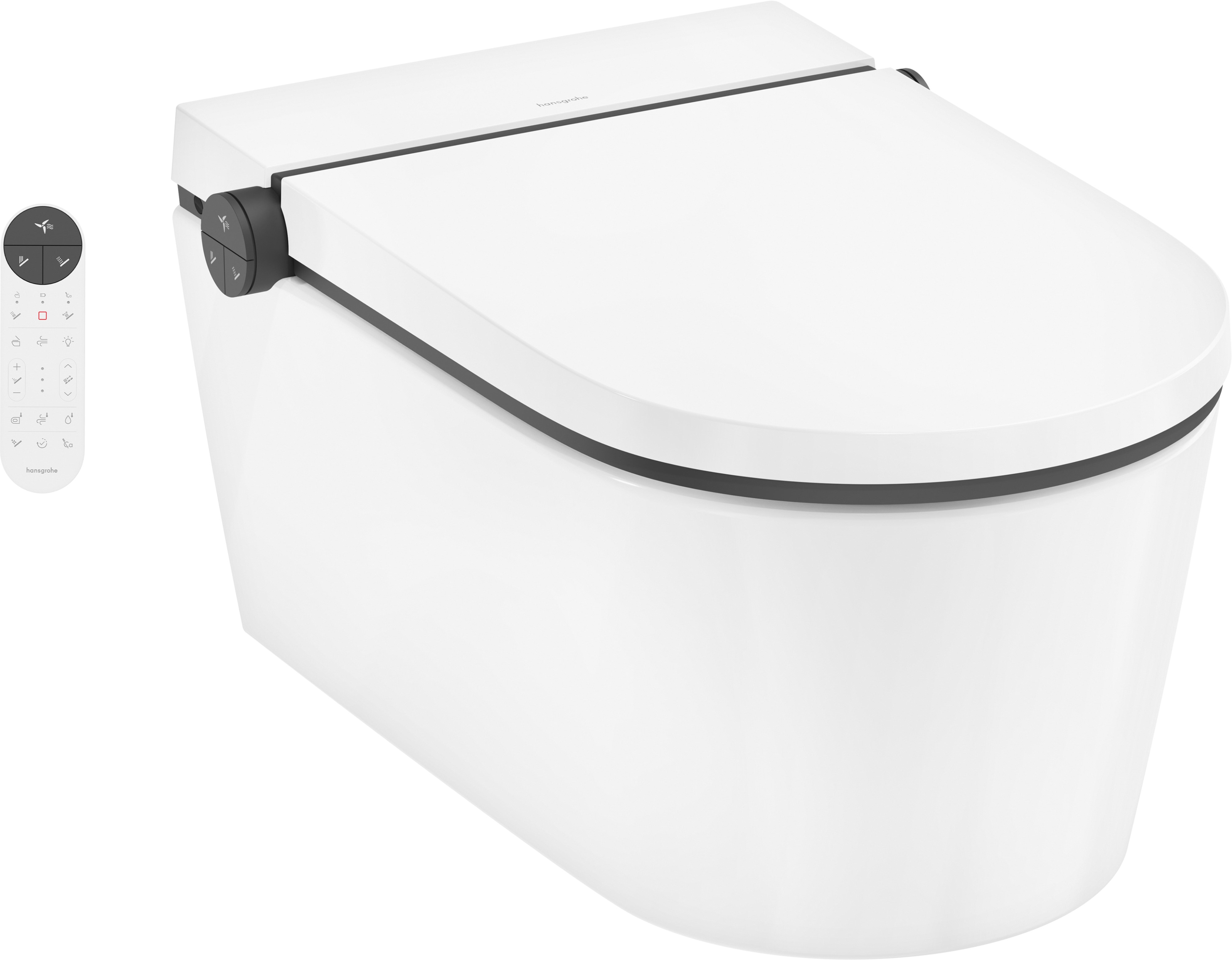 Darmowa Dostawa - Miska myjąca wisząca bez kołnierza ze spłukiwaniem wirowym biała Hansgrohe LavaPura Element S 63021450