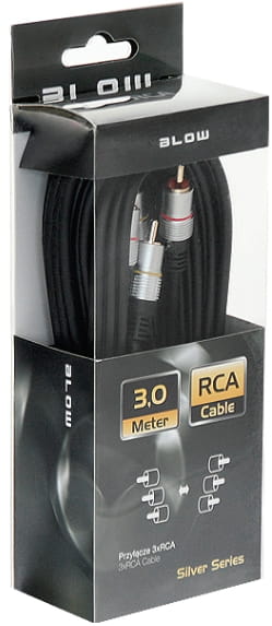BLOW Kabel 3xRCA - 3xRCA (chinch) 3m 92-628 - Henryx24
