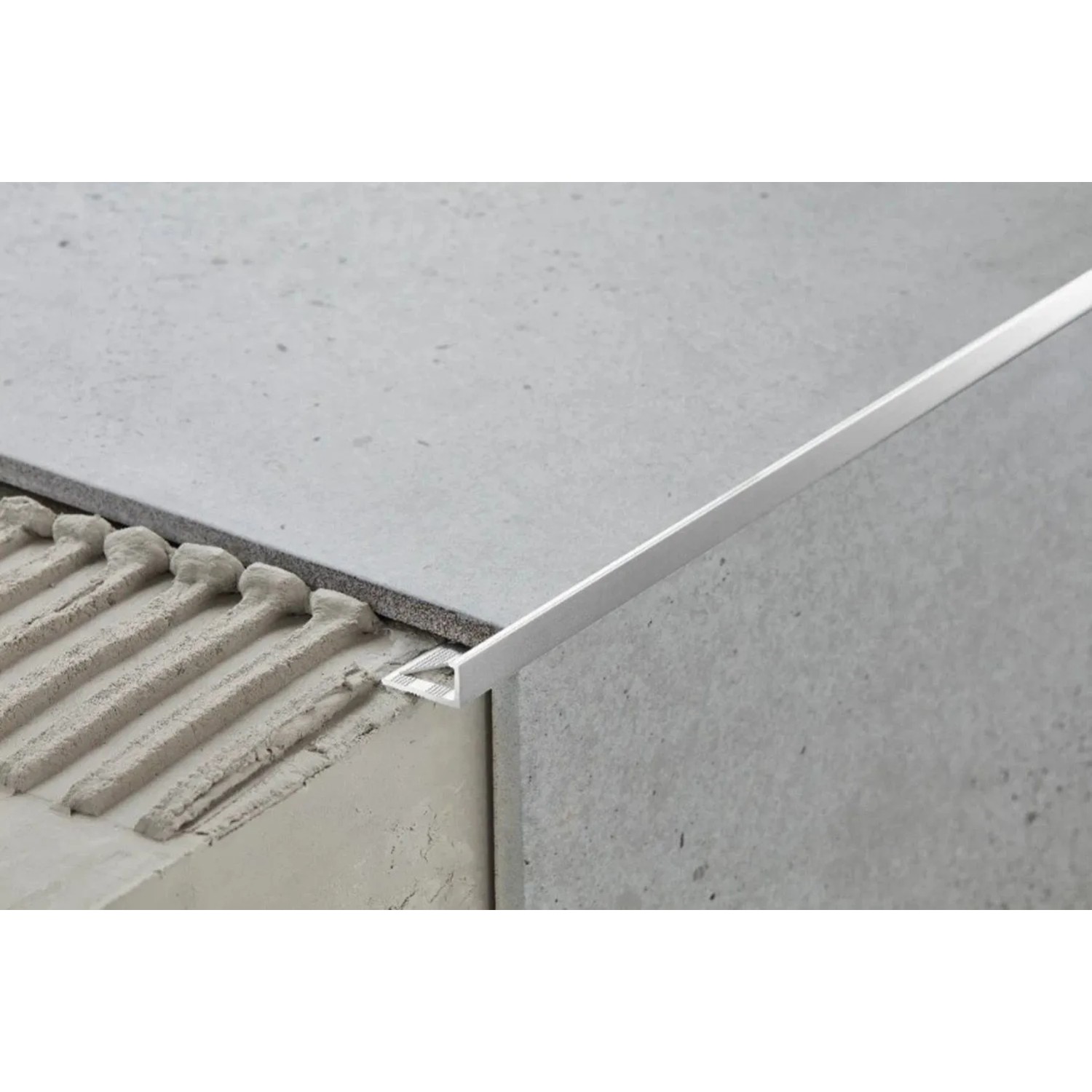 Cezar Profil aluminiowy do glazury tytan szczotkowany 12x1x2500 mm