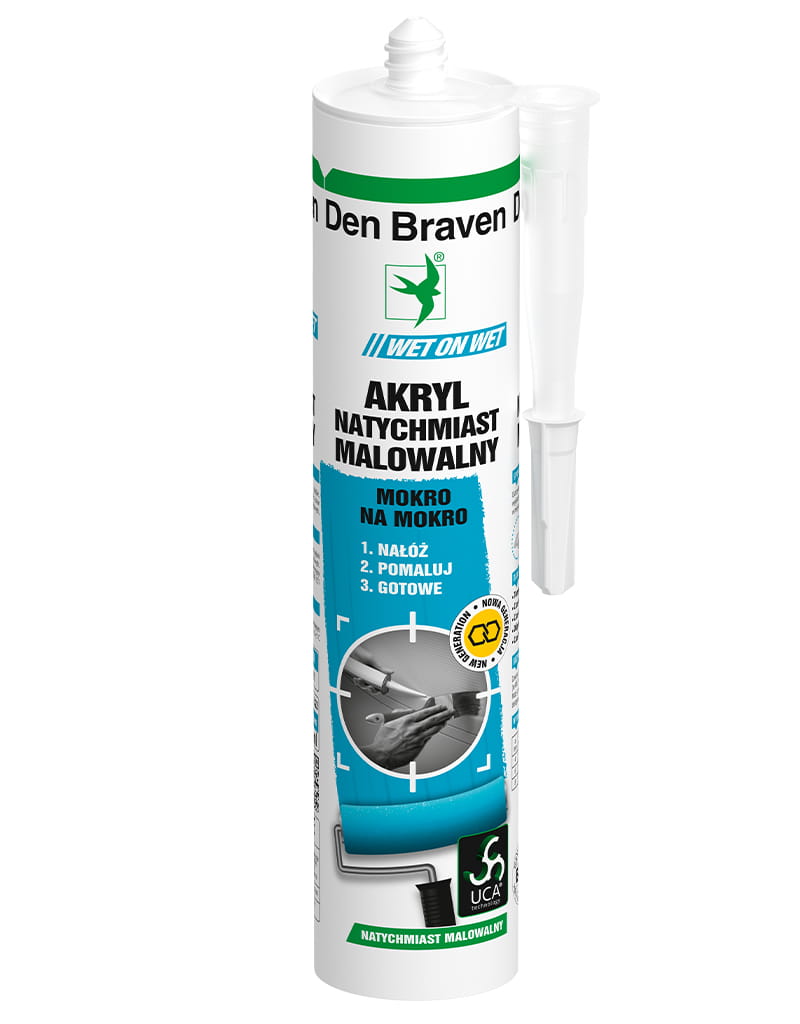 DEN BRAVEN AKRYL NATYCHMIAST MALOWALNY BIAŁY 300ML