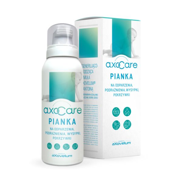 Axocare - pianka na odparzenia, podrażnienia, wysypki, pokrzywki, 85 ml (data ważności: 31.10.2026)