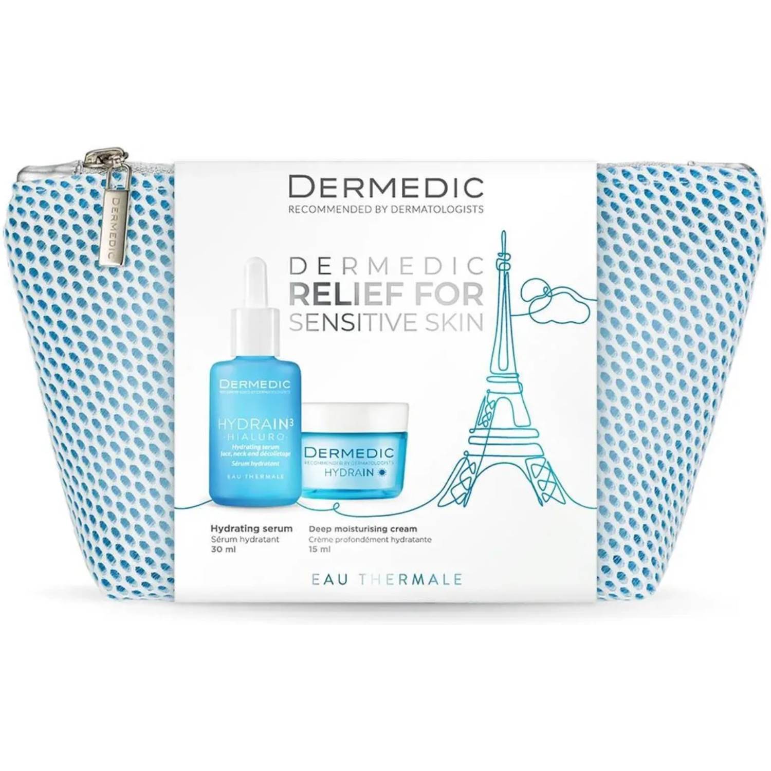Dermedic hydrain 3 hialuro serum nawadniające, 30 ml + krem dogłębnie nawilżający na dzień, 15 ml