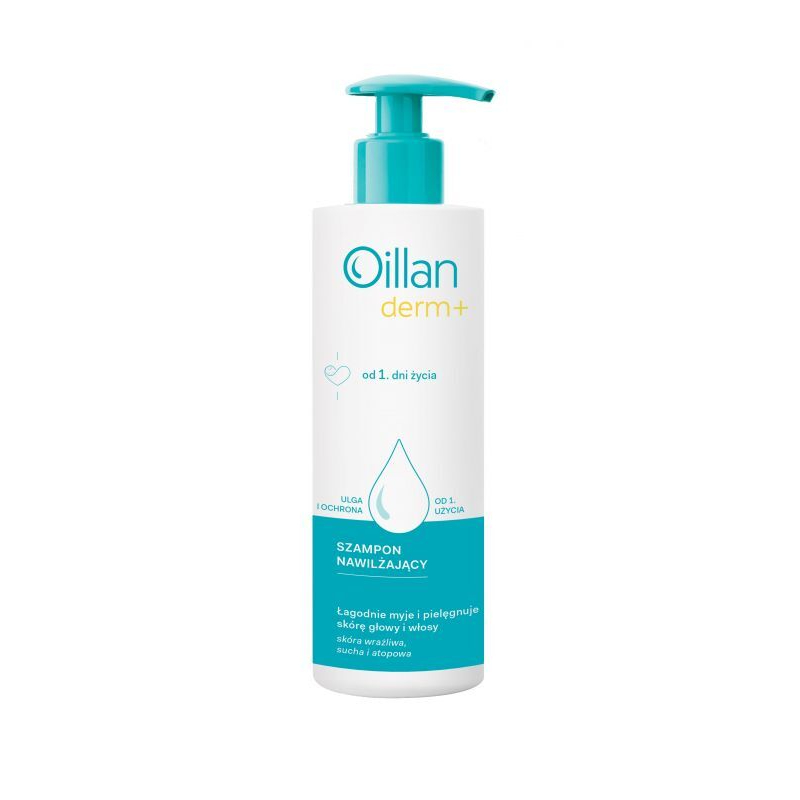 Oillan derm+ - nawilżający szampon dermatologiczny, 180 ml