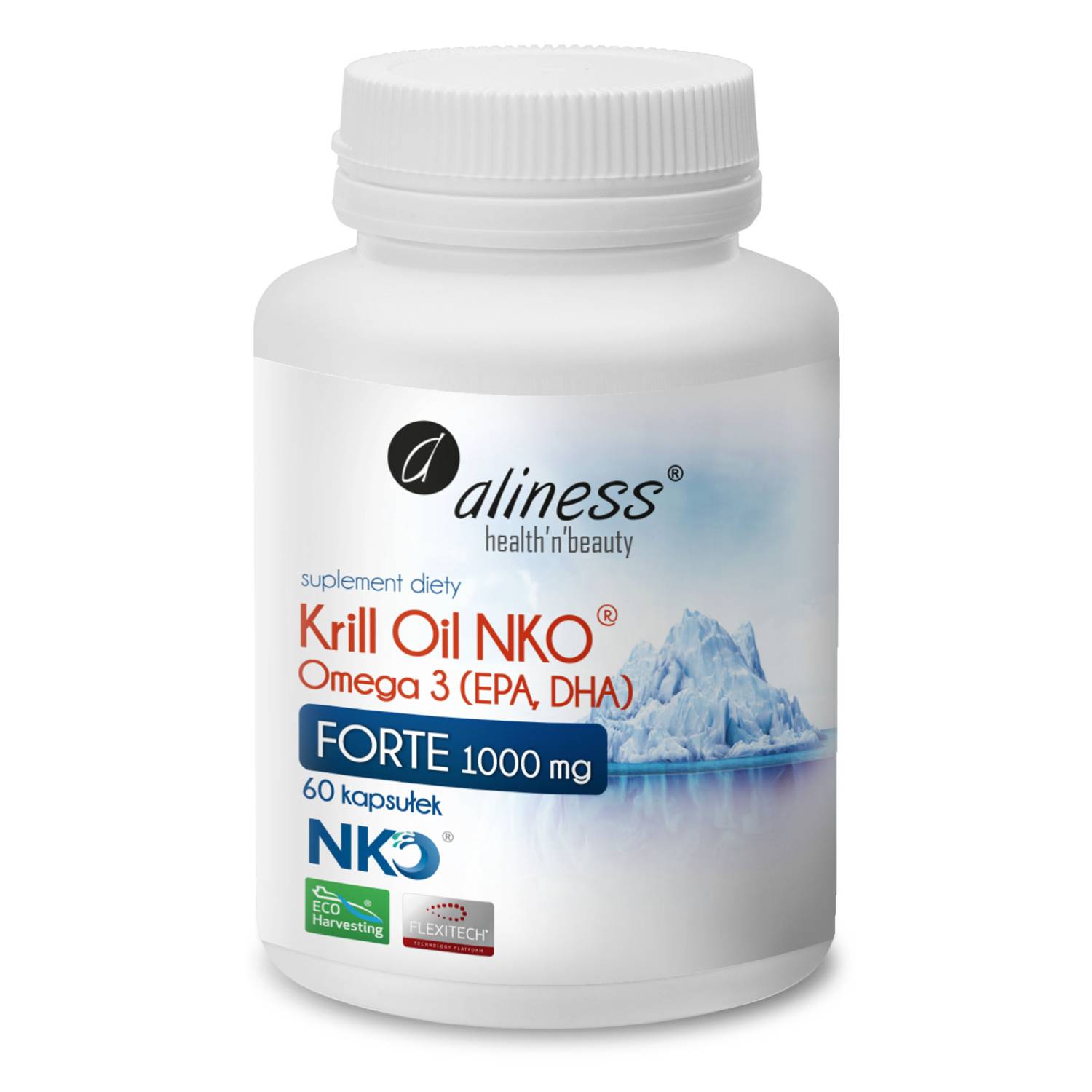 Aliness krill oil nko omega-3 1000 mg, 60 kapsułek
