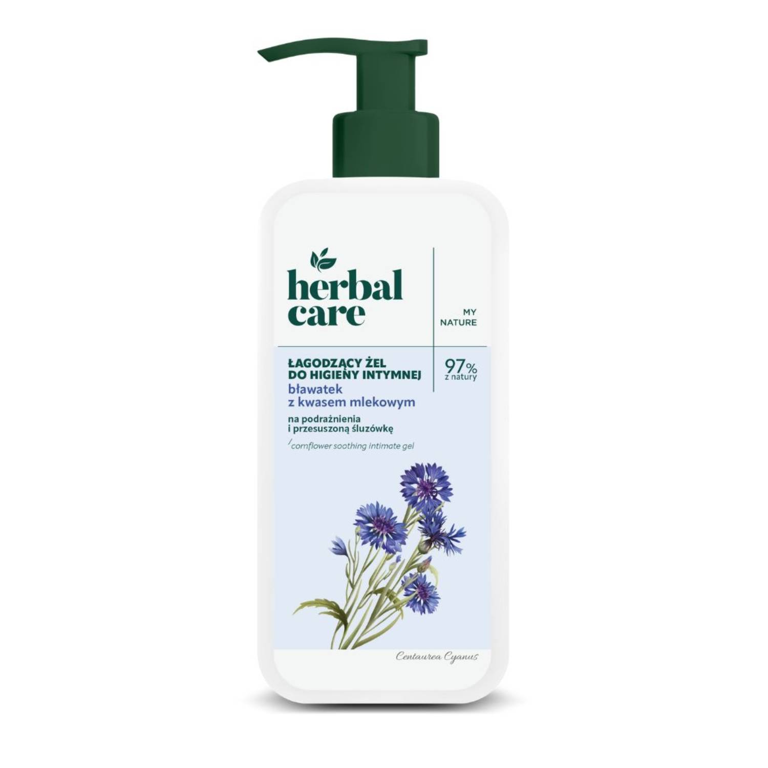 Herbal care - żel do higieny intymnej, bławatek, 330 ml