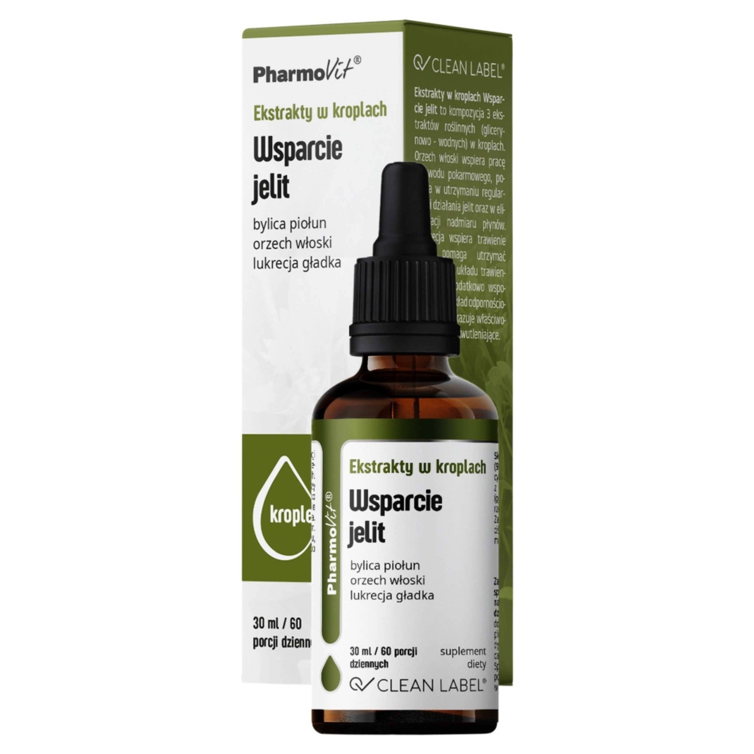 Pharmovit ekstrakty w kroplach wsparcie jelit, 30 ml