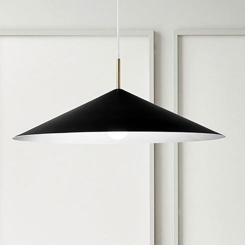 Miloox Samoi lampa wisząca 1x40W czarna/biała 1744.108