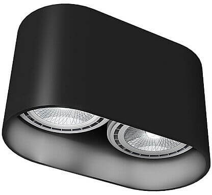 Nowodvorski Lighting Oval lampa podsufitowa 2x15 W czarna 9240