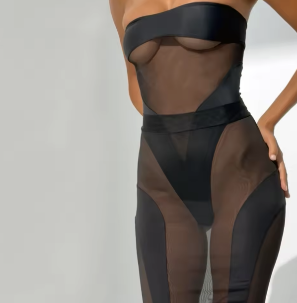Sukienka body modelująca transparentna 437