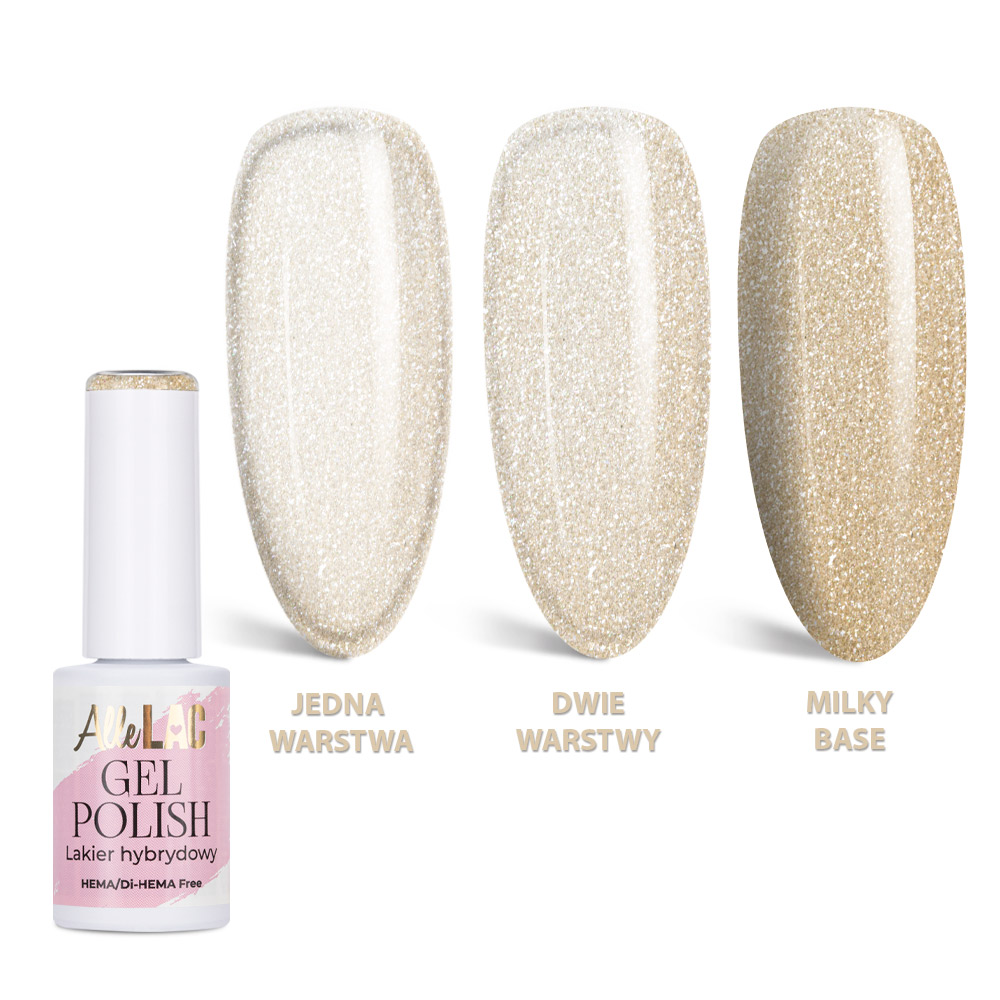 Lakier hybrydowy LED/UV Gel Polish Nudes N25 Golden Nude AlleLac HEMA/Di-HEMA Free 6g