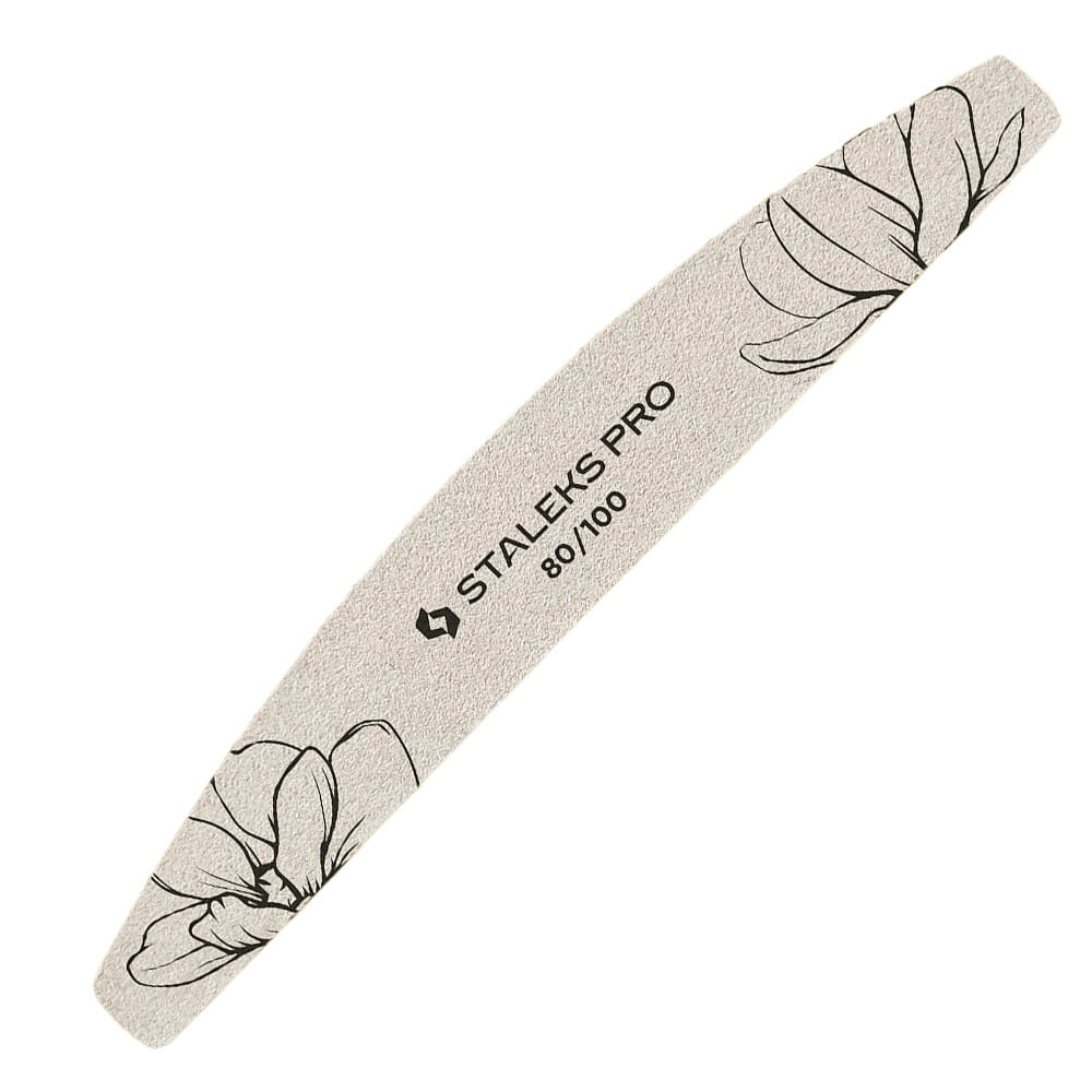 Pilnik mineralny do paznokci łódka półksiężyc 80/100 Staleks Pro Expert 40 25 szt