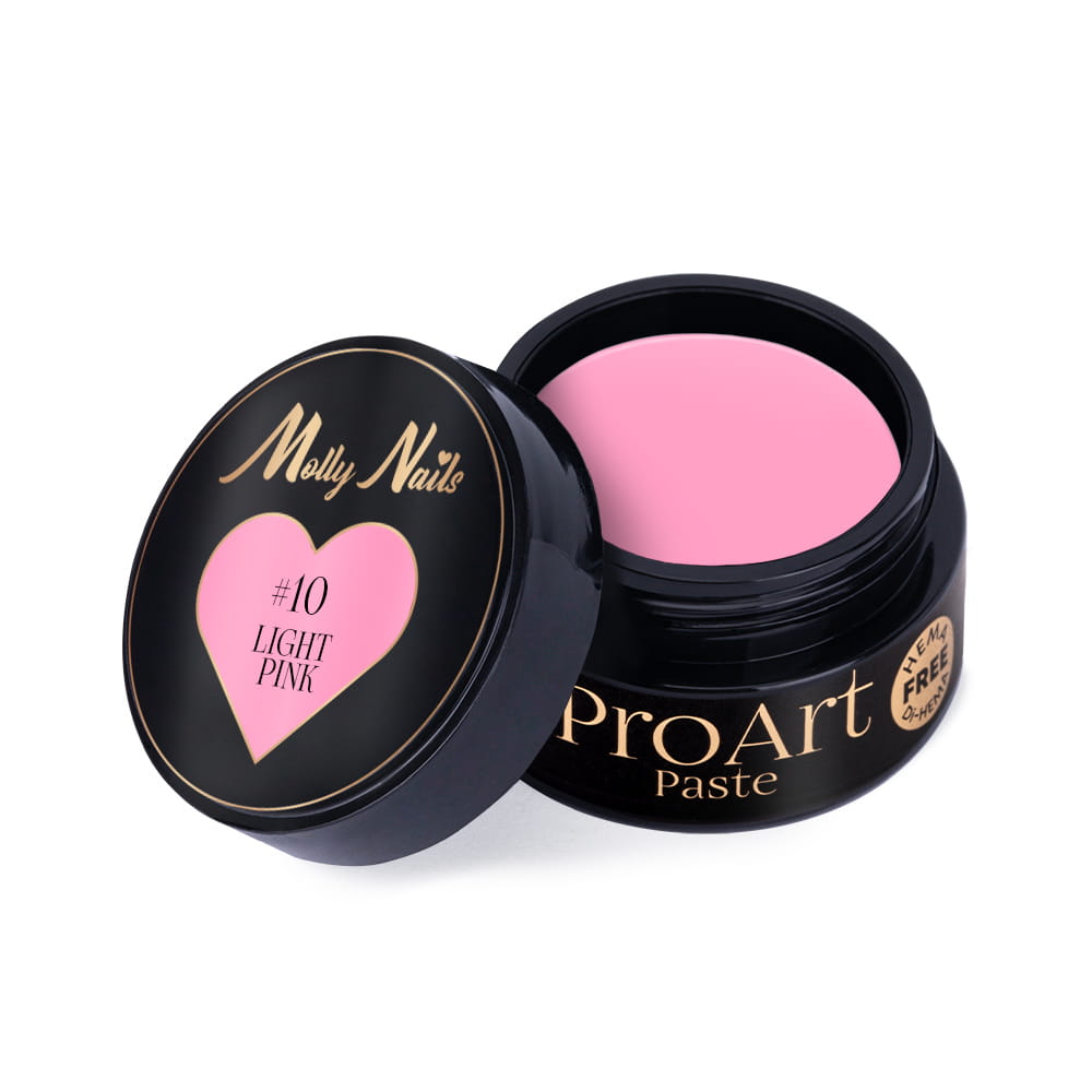 Pasta do zdobień ProArt Paste Molly Nails Light Pink HEMA/Di-HEMA Free 5g Nr 10