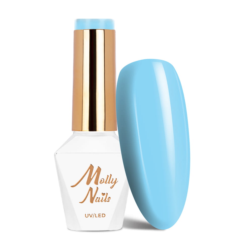 Lakier hybrydowy LED/UV Gel Polish Molly Nails Yoghurt Nr 124 Tempting Foam HEMA/Di-HEMA Free 8g