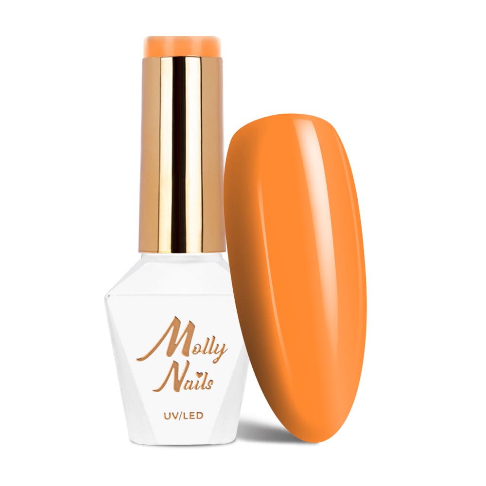 Lakier hybrydowy LED/UV Gel Polish Molly Nails Energize Nr 491 Tangerie HEMA/Di-HEMA Free 8g