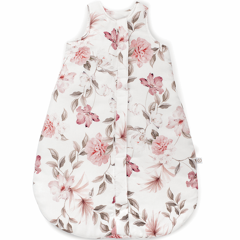 Yosoy, Śpiworek bambusowy 0-6 m-cy, ok. 64 x 45 cm-Boho Flowers Pink Bamboo