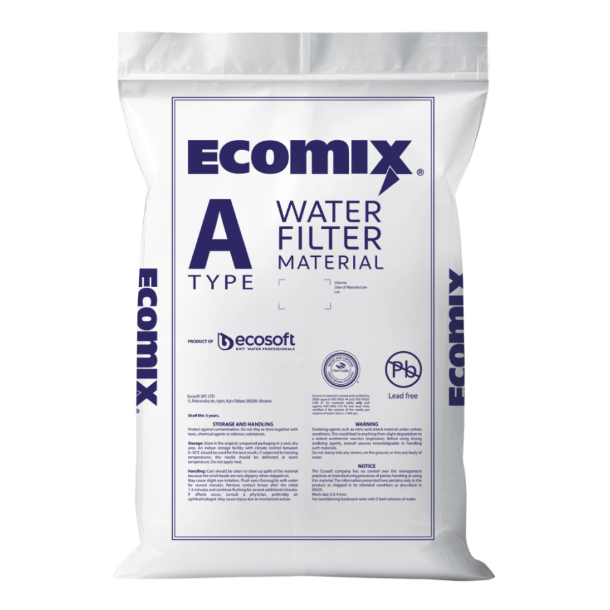 Złoże filtracyjne do zmiękczacza Ecosoft ECOMIX A 12 l.