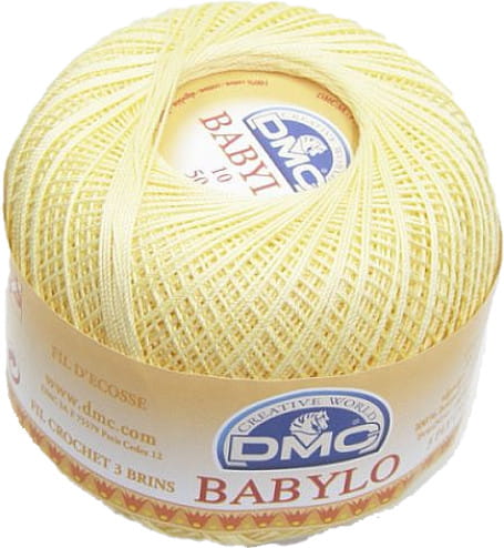 DMC babylo 10 kol. 745 żółty 50 gr. / 267 m.
