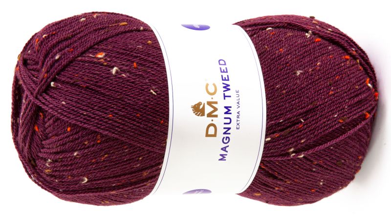 włóczka MAGNUM TWEED DMC kol. 663 / śliwkowe bordo 400gr
