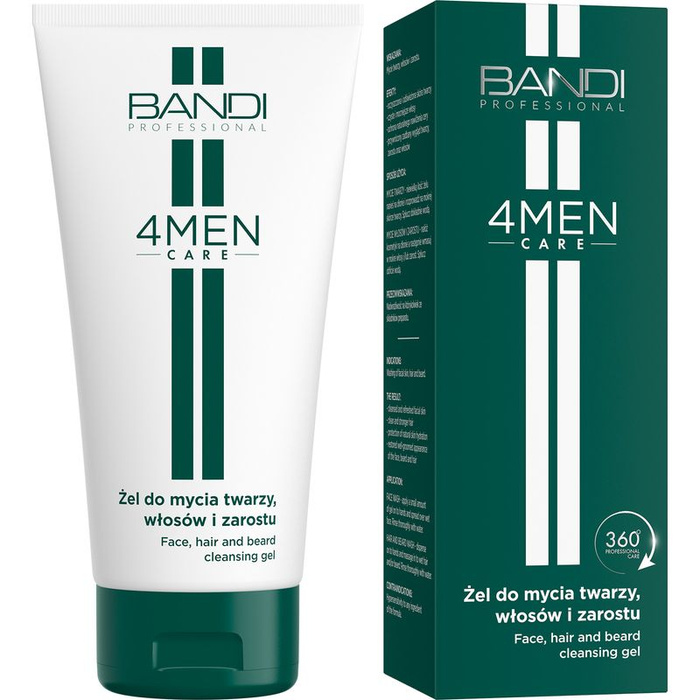 Bandi 4MEN Care Żel do mycia twarzy, włosów i zarostu, 150 ml