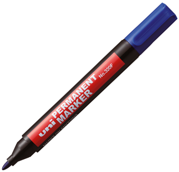 Marker permanentny UNI 320F okrągła niebieski