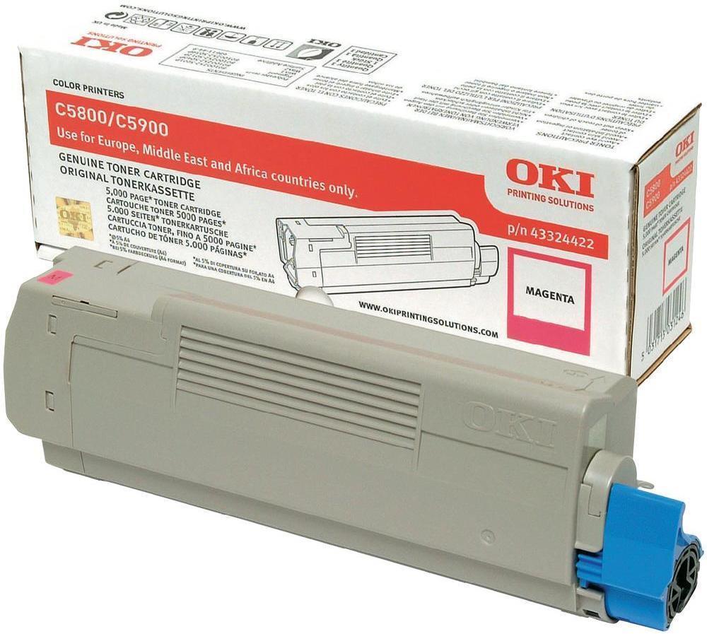 Toner OKI 43324422, 5000 stron, purpurowy
