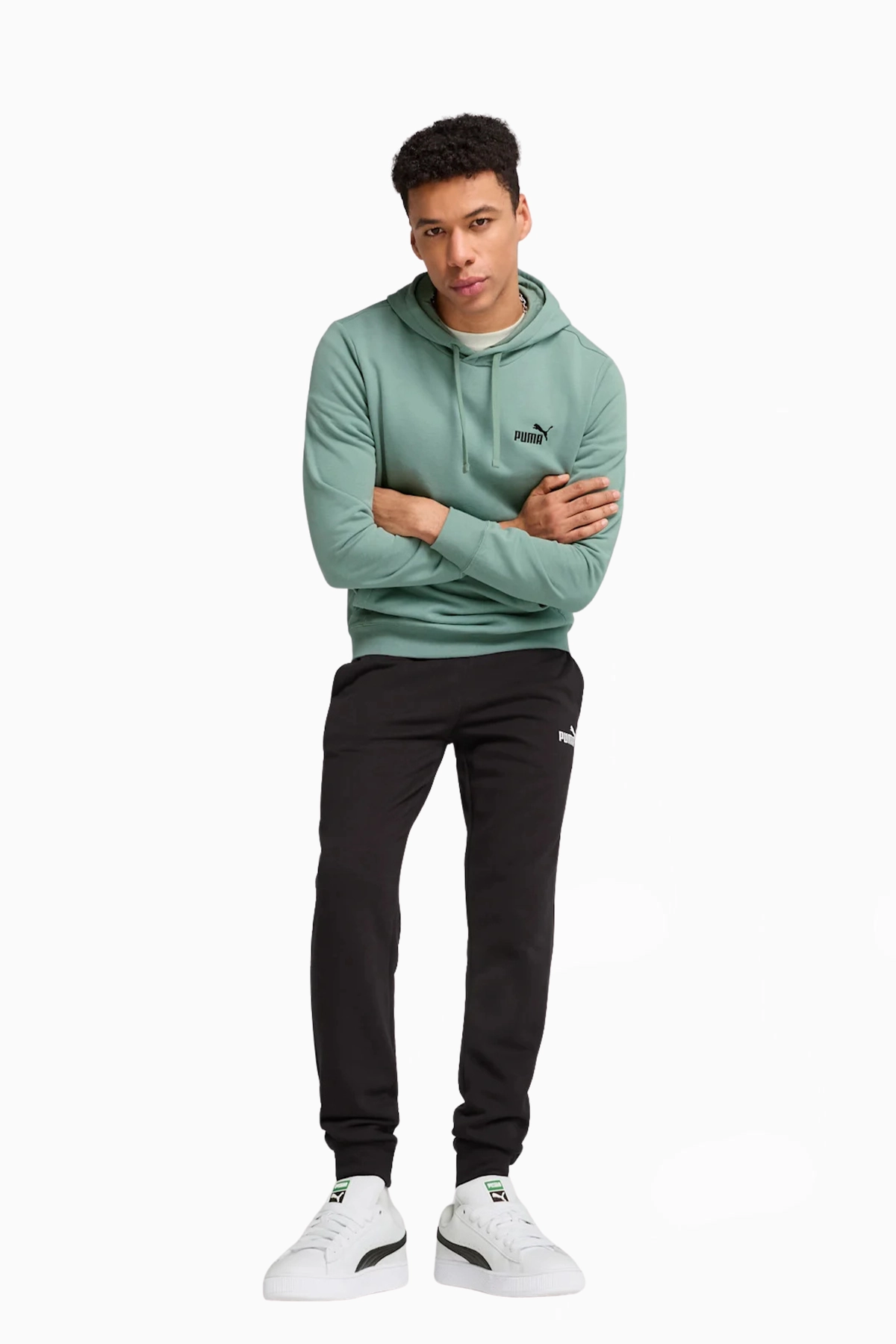 Bluza z kapturem Puma Essentials No. 1 Logo - Miętowy