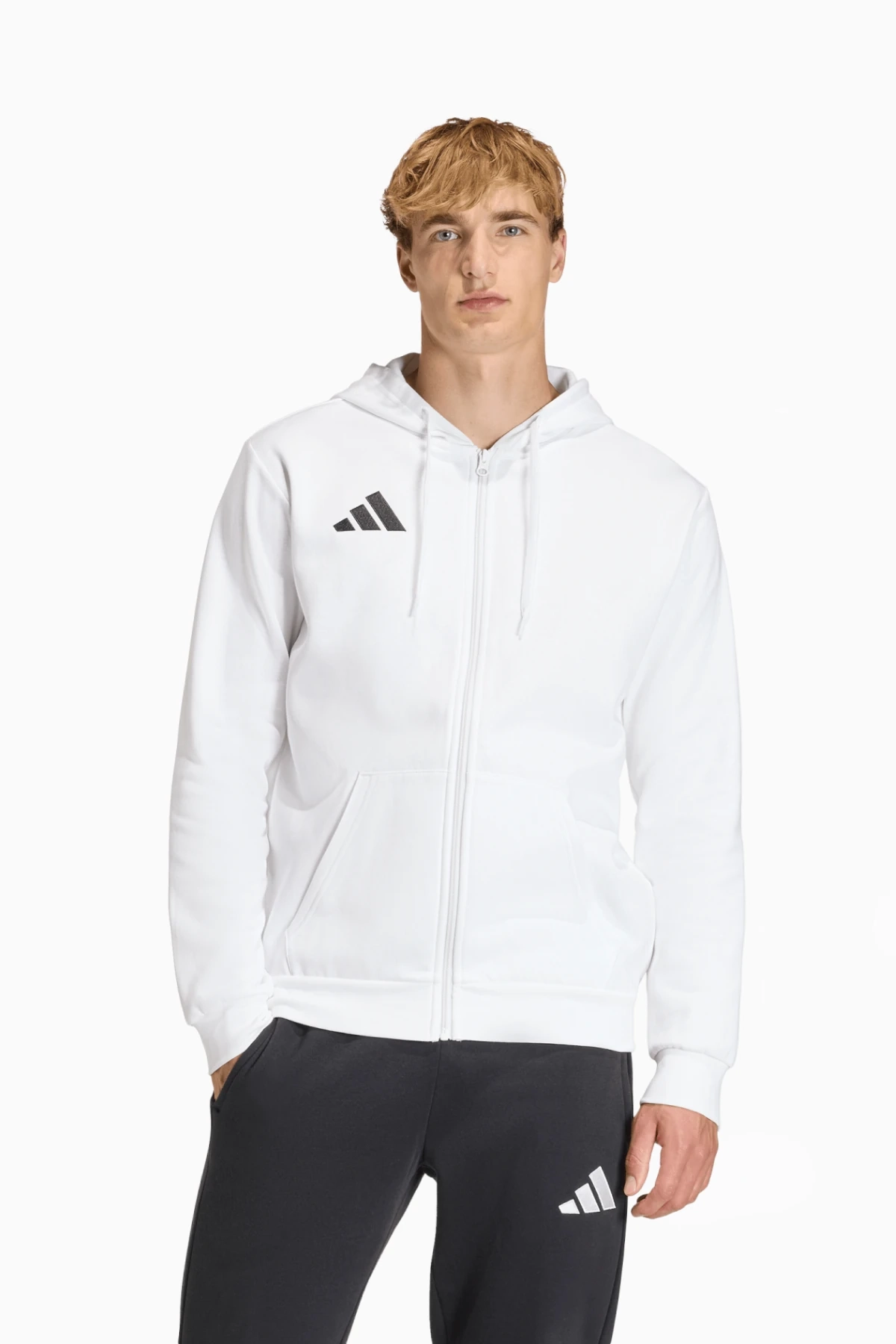 Bluza z kapturem adidas Entrada 26 Sweat Full-Zip - Biały