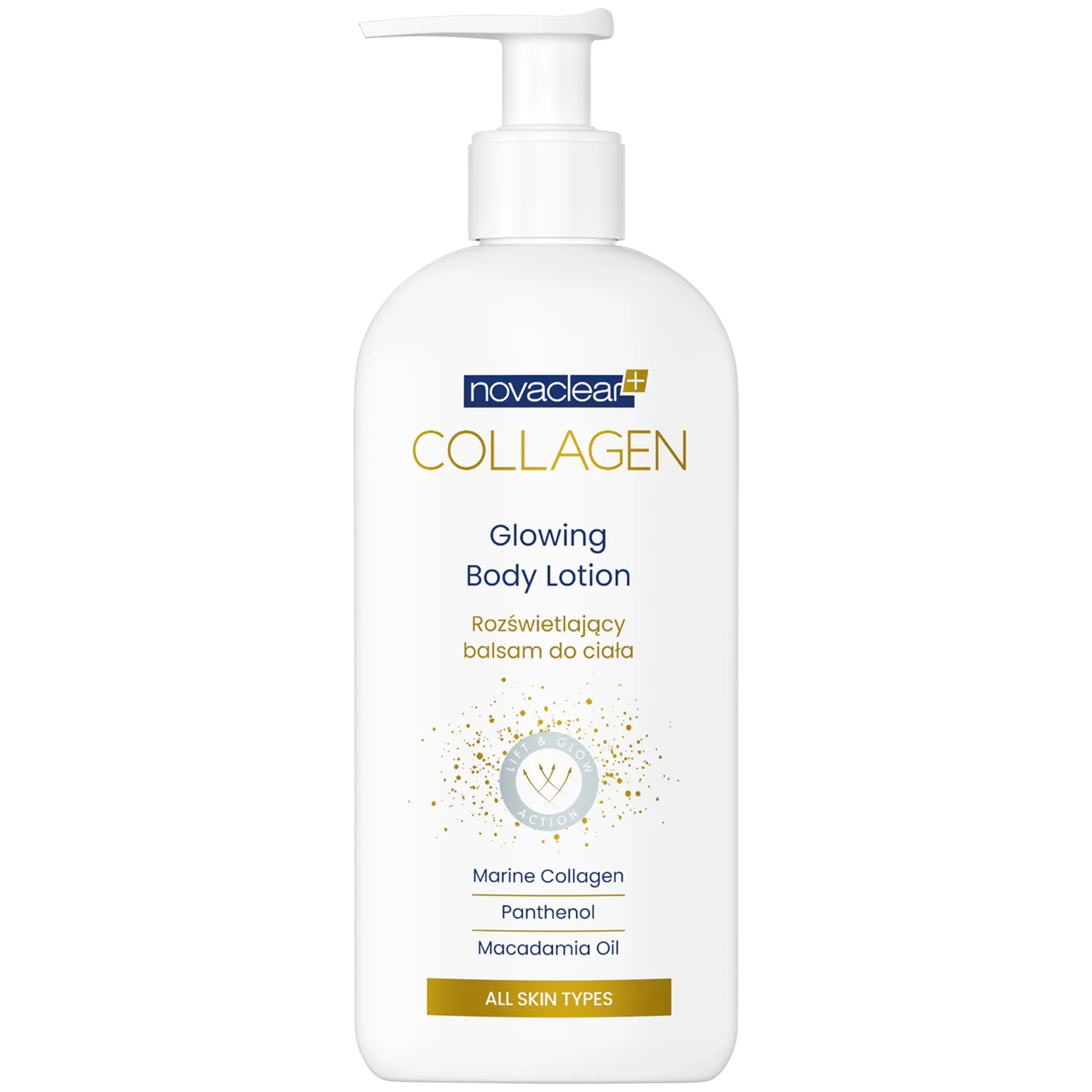 Novaclear collagen - rozświetlający balsam do ciała, 180 ml
