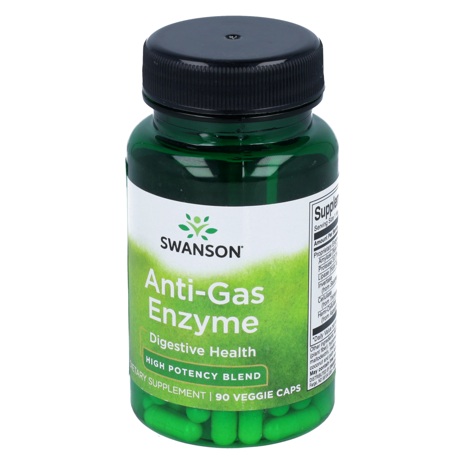 Swanson anti gas enzyme- wspiera trawienie, enzym, 90 kapsułek