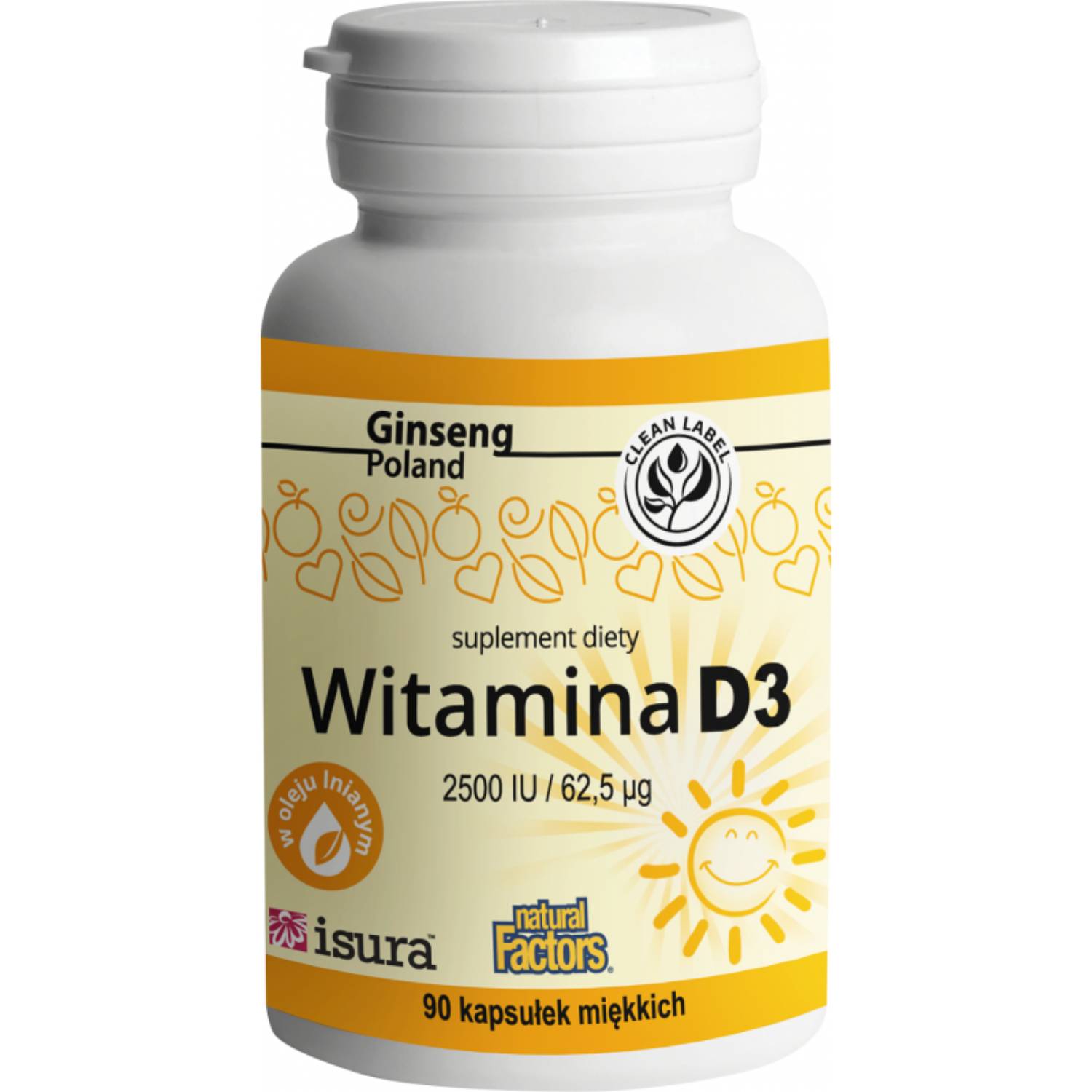 Ginseng witamina d3, 90 kapsułek