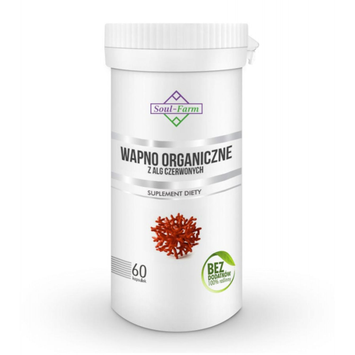 Soul-farm wapno organiczne z alg czerwonych, 60 kapsułek