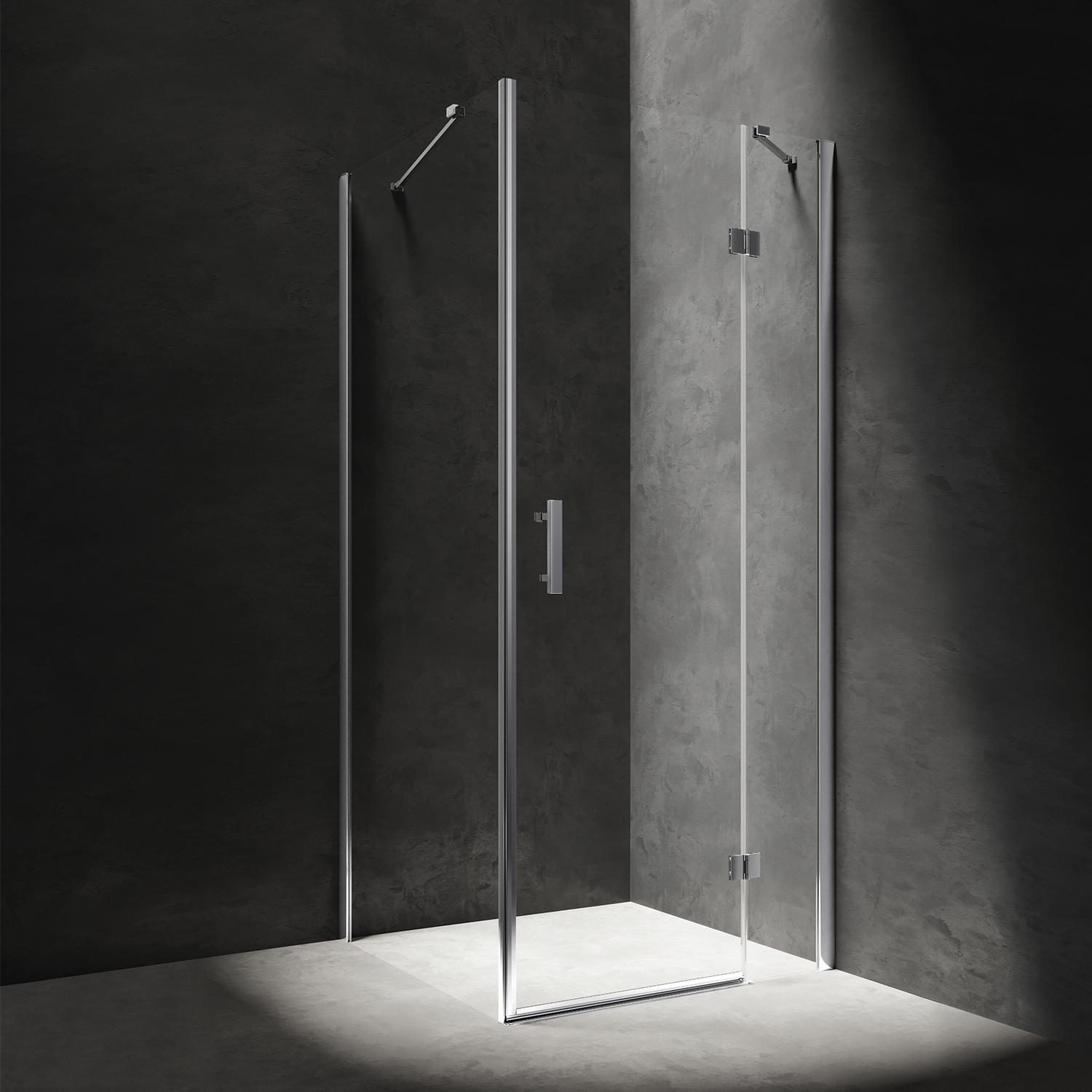 Omnires Manhattan kabina prysznicowa 120x80 cm prostokątna chrom/szkło przezroczyste MH1280CRTR