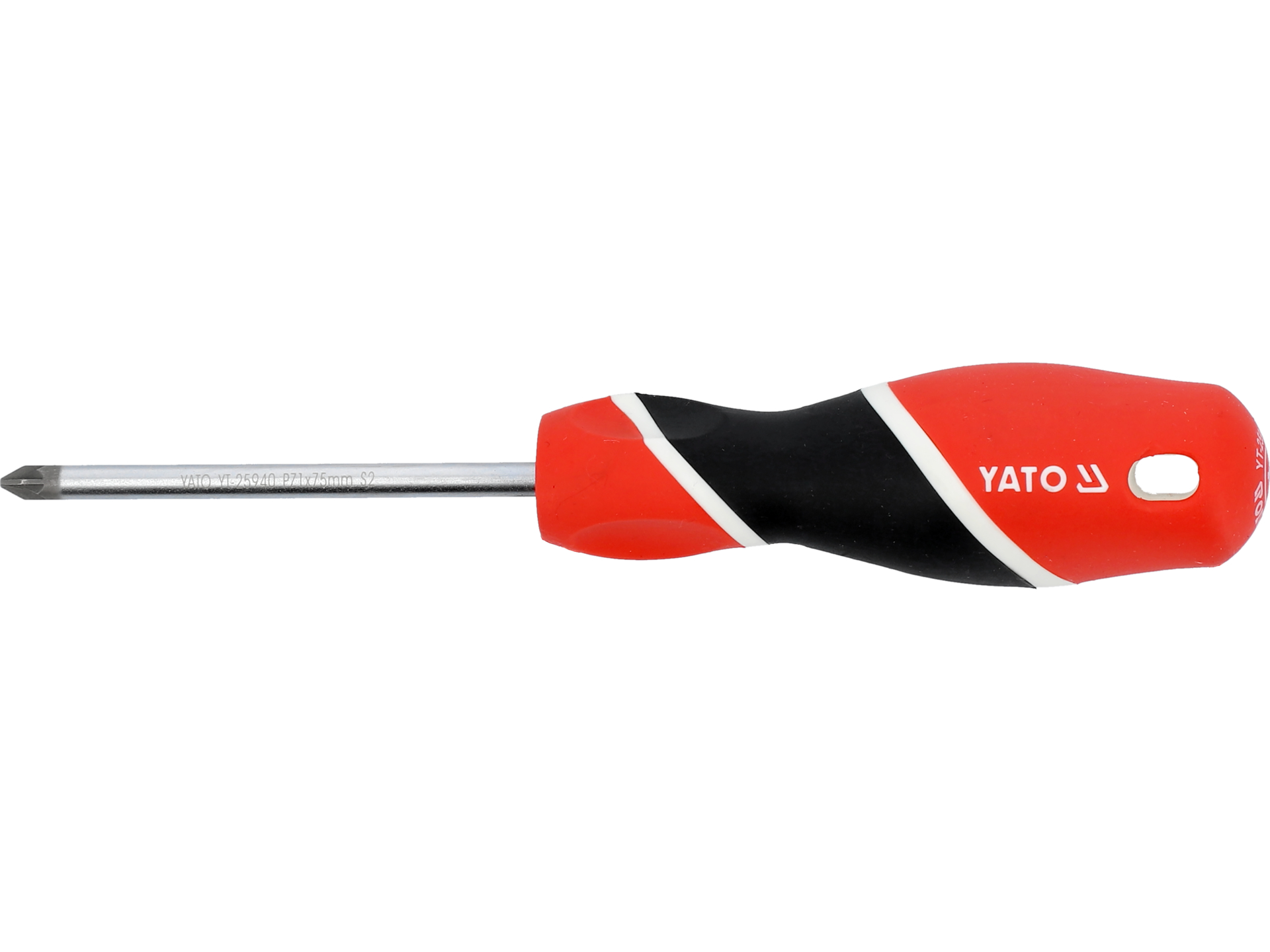 Wkrętak krzyżakowy YATO pz1 75mm do prac montażowych stal s2 58 hrc YT-25940