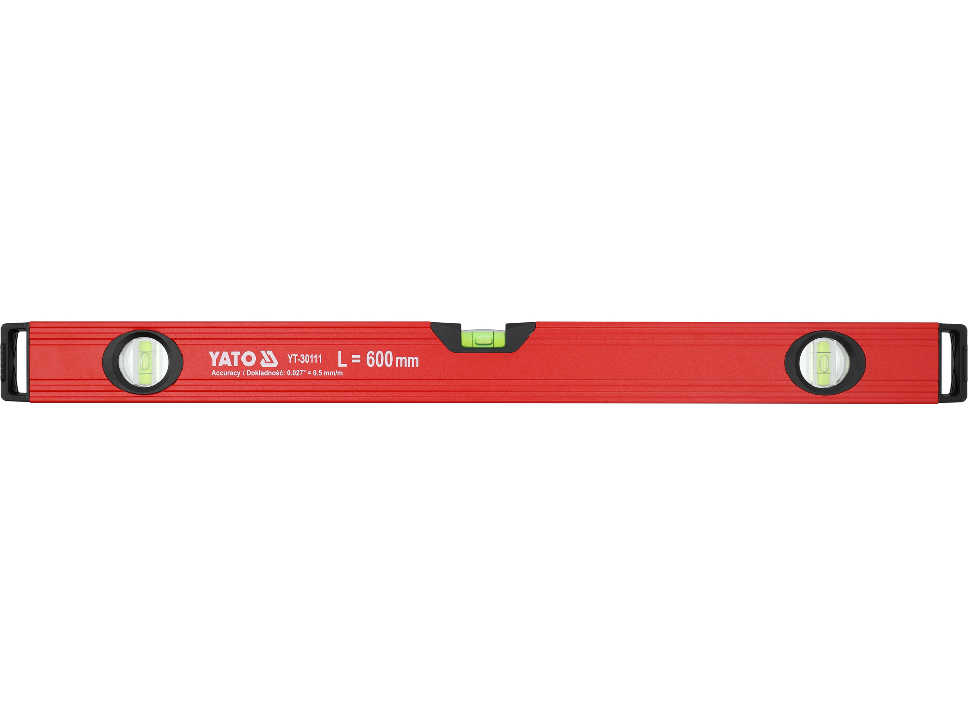 Poziomnica aluminiowa YATO libella długość 600mm 3 libelki YT-30111