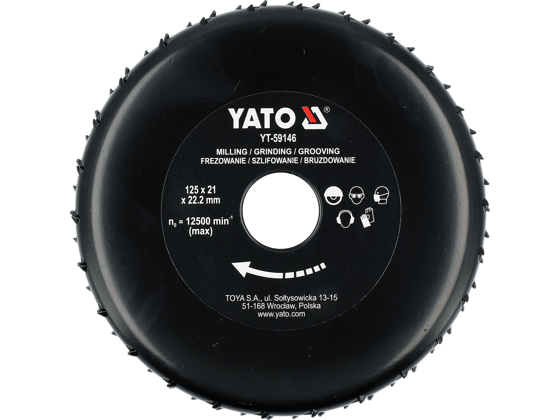 Tarcza tarnik do drewna YATO 125mm na szlifierkę kątową do rzeźbienia YT-59146