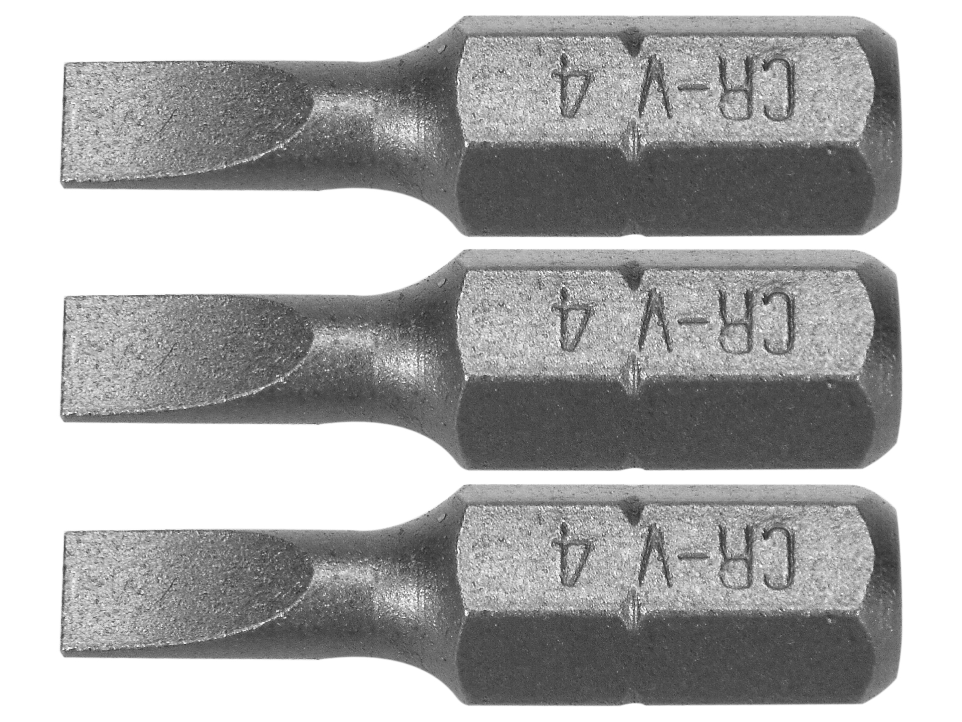 Bity wkrętakowe płaskie STHOR 4mm 25mm 1/4 cala zestaw 3 szt. CrV 6150 65480
