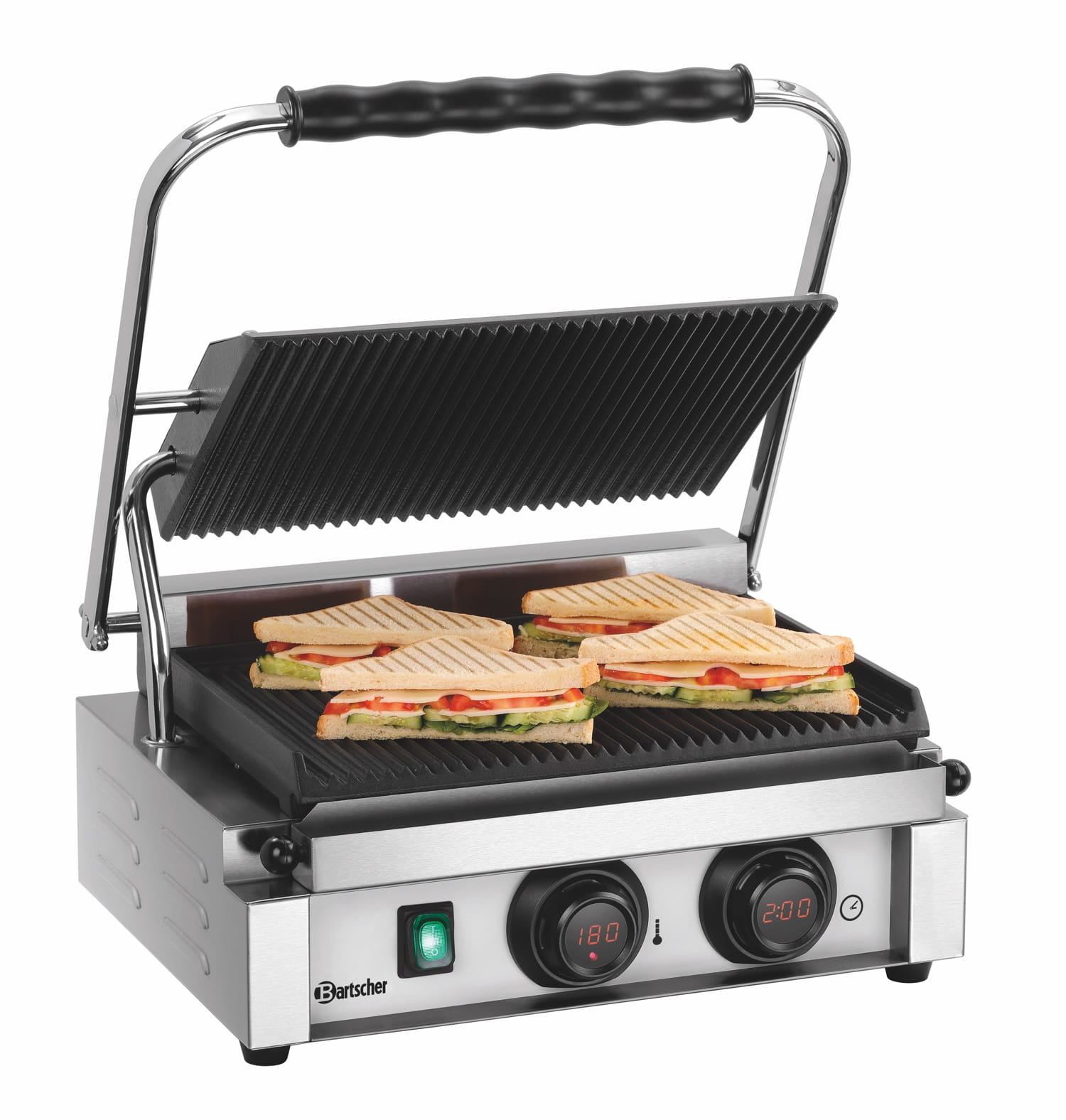 Grill kontaktowy Panini ryflowany timer Bartscher