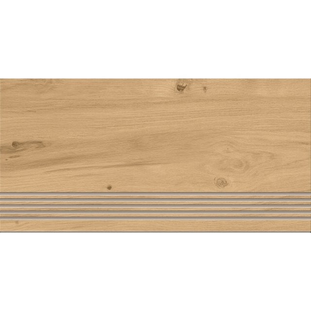 Gres szkliwiony stopnica ASHVILLE beige mat 29,7x59,8 gat. I