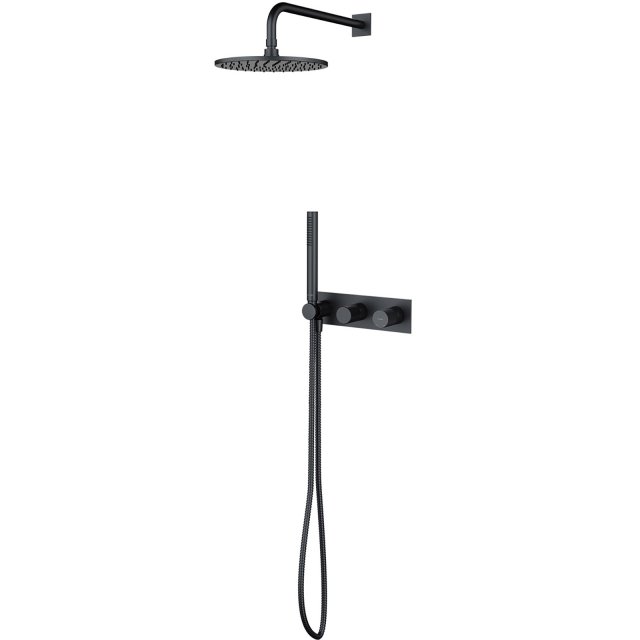 OMNIRES System prysznicowy CONTOUR podtynkowy antracyt szczotkowany S