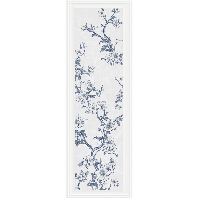 Płytka ścienna LUVIE blue orchard window structure satin 39,8x119,8 g