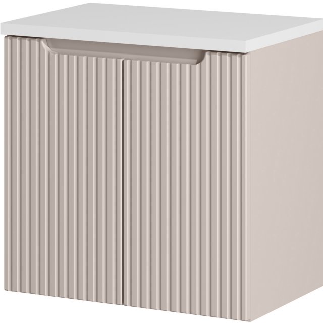 COMAD Szafka podumywalkowa z drzwiami NOVA CASHMERE z blatem WHITE 60