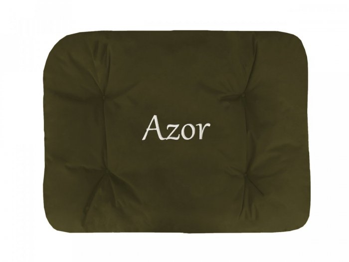 Legowisko Z IMIENIEM TWOJEGO PSA 80x60 cm - khaki