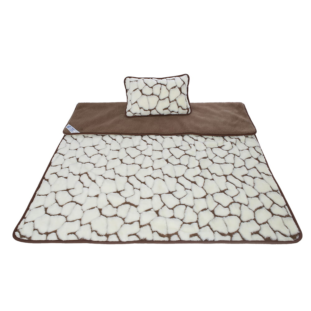 pościel camel ciemny/kaszmir giulia (kołdra 140x200, poduszka 45x75) (+-5cm)