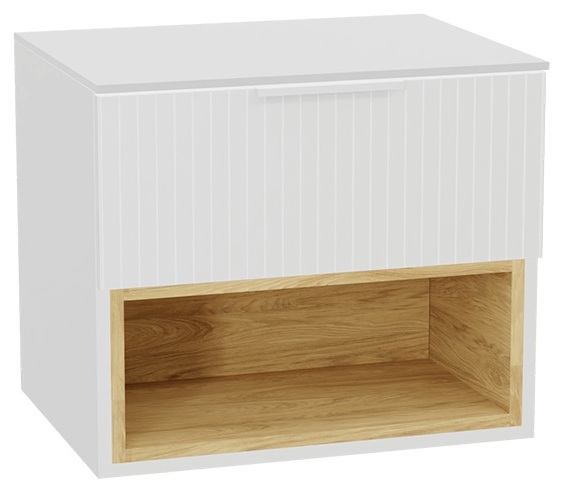 Darmowa Dostawa - Szafka z blatem 60x46.5x51.2 cm podumywalkowa wisząca biała-dąb Excellent Tuto 2.0 MLEX2171K60031WWHWH