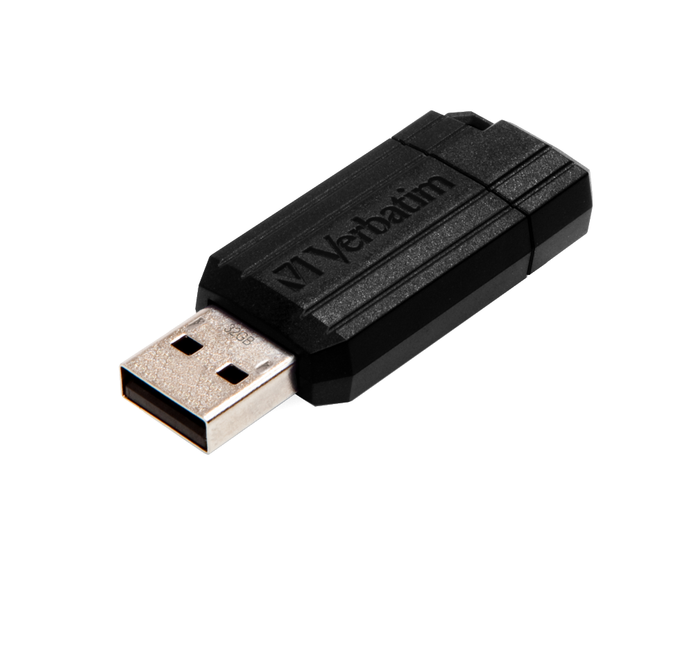 Verbatim USB 2.0 Pendrive PINSTRIPE 32GB VPS32BLK - Henryx24