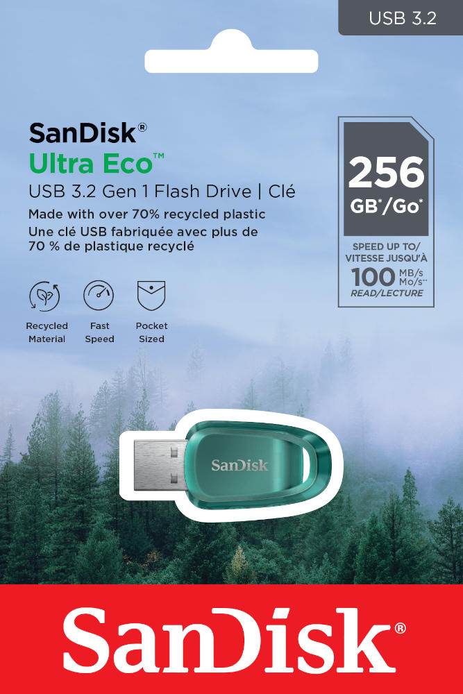 SANDISK USB 3.2 Pendrive ULTRA ECO 256GB 100MB SDCZ96-256G-G46 - Henryx24