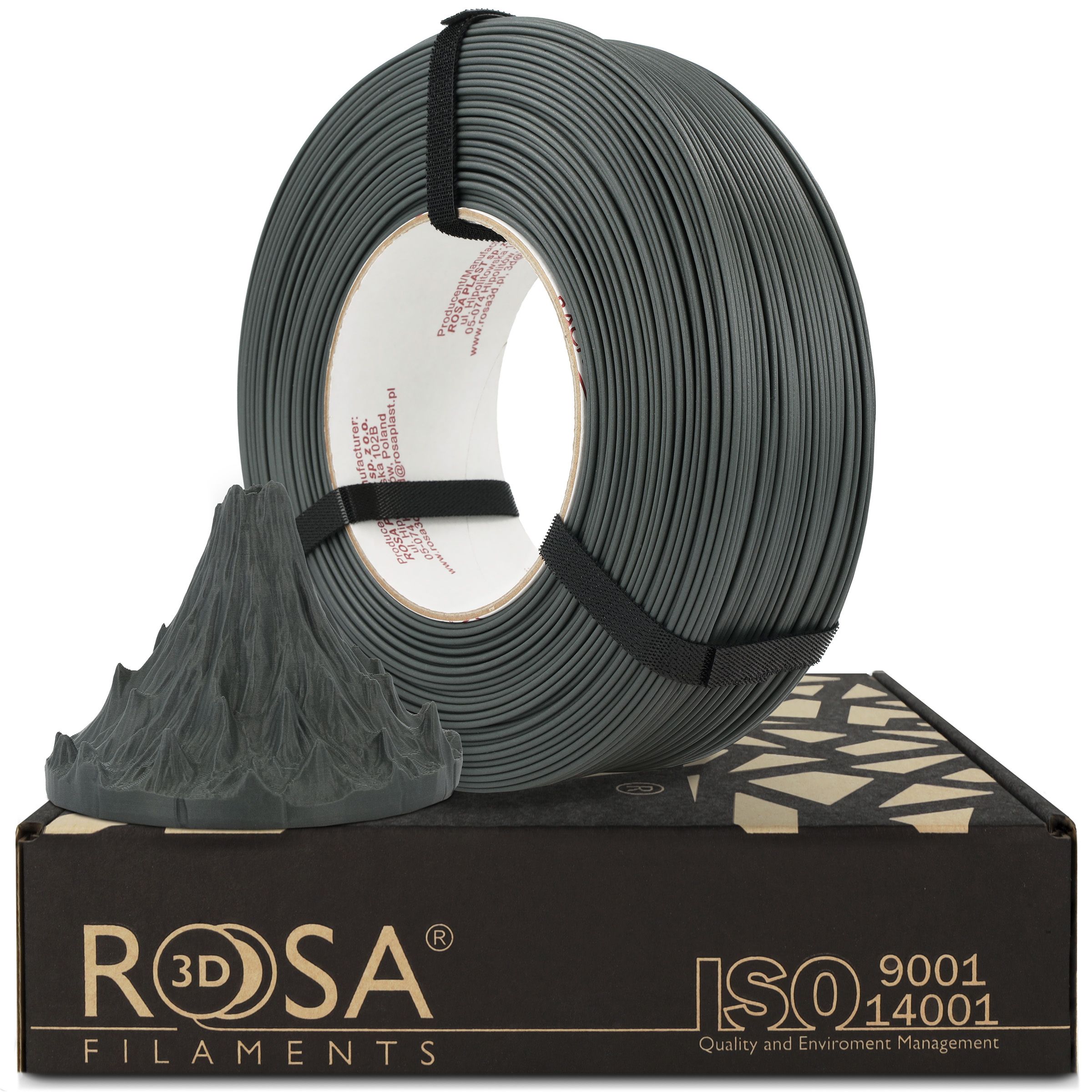 FILAMENT 3D ReFill PLA-CF Matt Lava Gray (Refill 1kg / 1.75mm)
